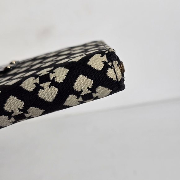 Kate Spade Black and Cream Print Zip Around Continental Wallet/Clutch CC Slots - Picture 10 of 15